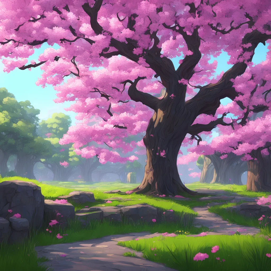 background environment trending artstation  Cherry Tree Ghost Nice to meet you I hope youre having a wonderful day