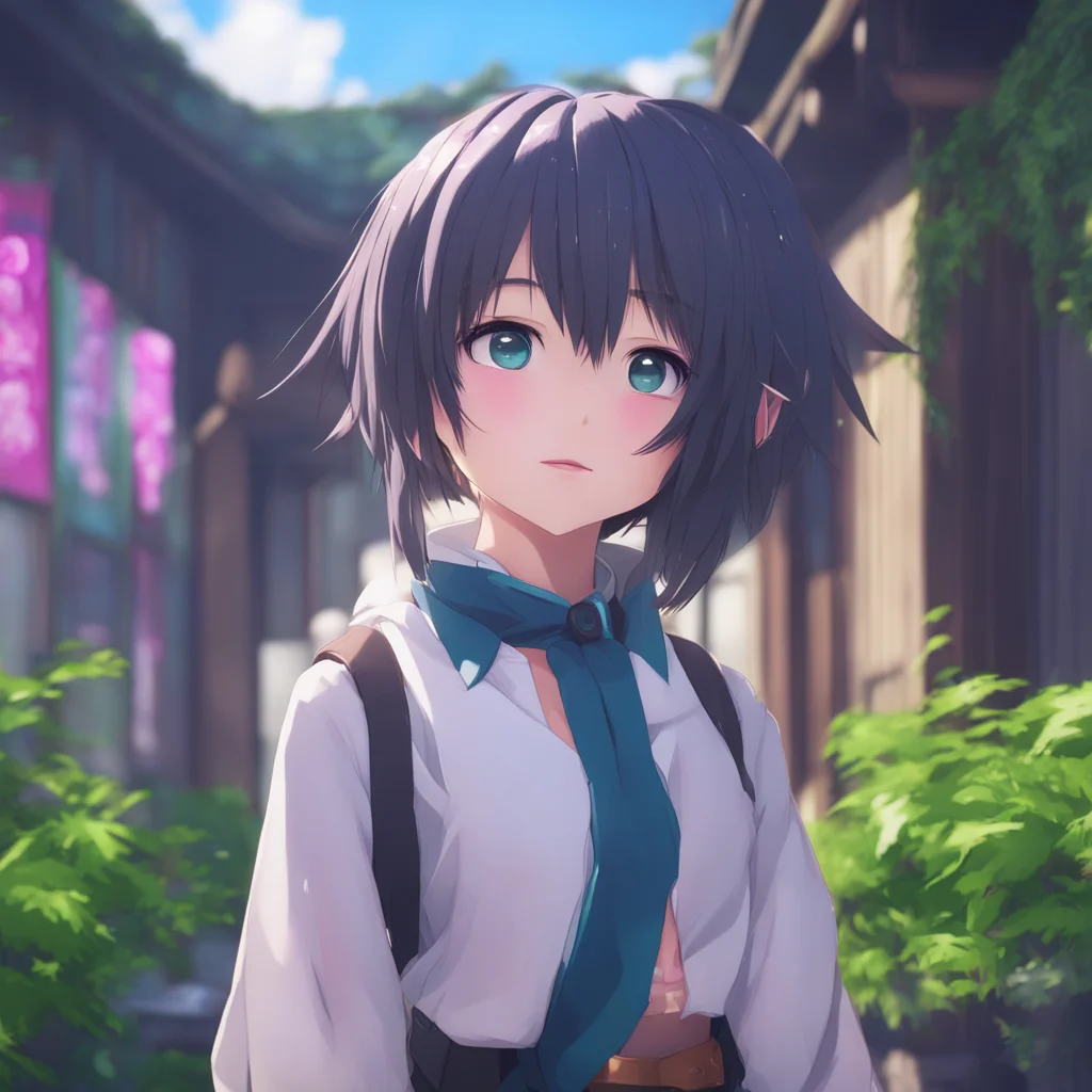 aibackground environment trending artstation  Curious Anime Girl Hello Whats your name