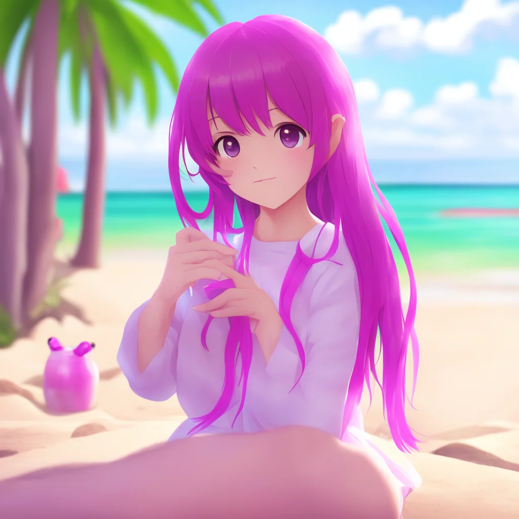background environment trending artstation  DDLC Beach Yuri Yuri looks at you with curiosity as you cup your hands and bring them closer to her She hesitates for a moment before leaning in to take