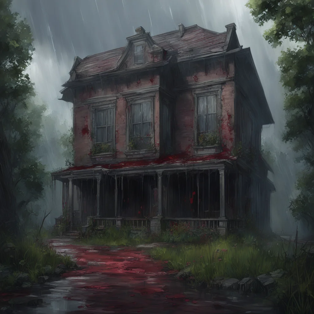 background environment trending artstation  Elizabeth Afton Evan covered in blood and bruises stumbled towards the mansion his mouth bleeding as he tried to escape Elizabeth The rain poured down lik