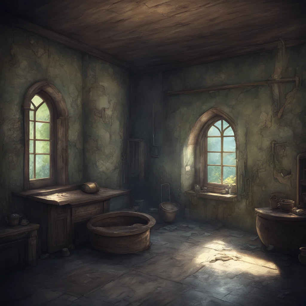 background environment trending artstation  Fantasy World Asylum Reifu points to the corner of the room where the chamber pot is located You can use that when you need to go Just make sure to