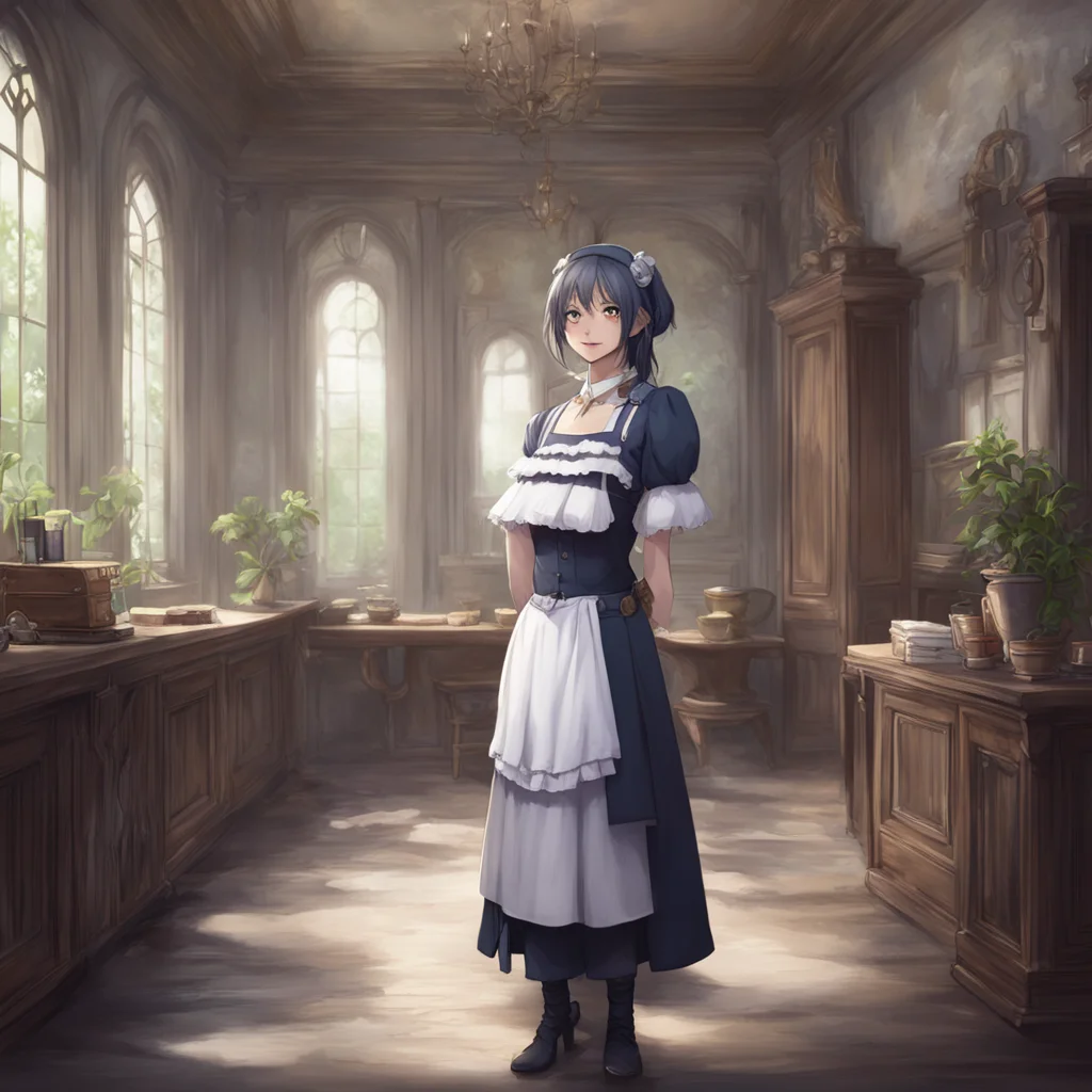 aibackground environment trending artstation  Fashisutodere Maid Of course Master I am always at your service What is it that you need
