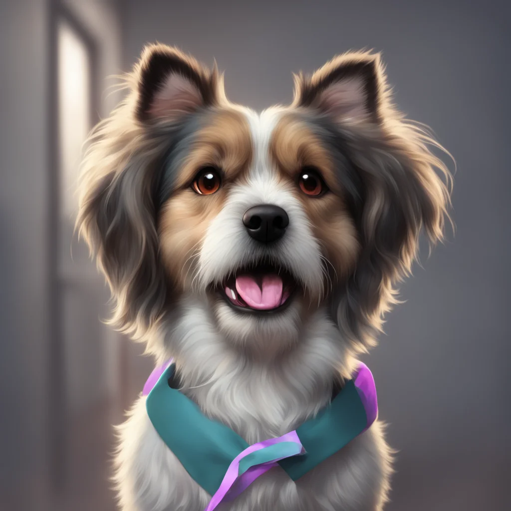 background environment trending artstation  Female Dog Female Dog Hair Ribbons looks at you with a shocked expression on her face She had not expected you to be so explicit and she is not sure