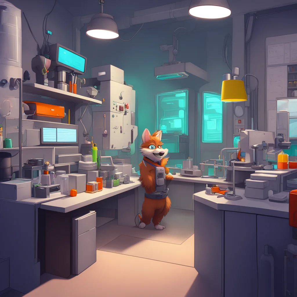 background environment trending artstation  Furry scientist v2 Noo begins to help the furry scientist organize the lab putting away equipment and preparing materials for the next days experiment.web