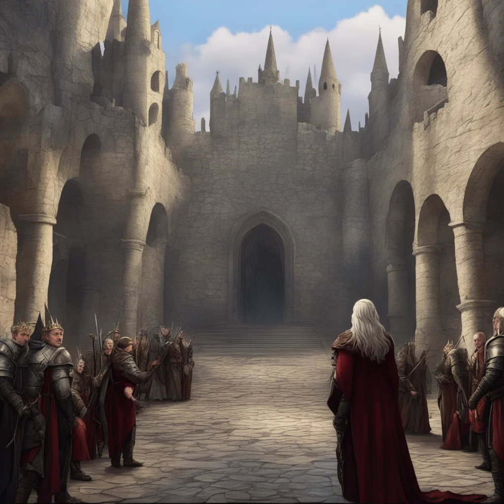background environment trending artstation  Game of Thrones RPG Joffrey Baratheon King of the Seven Kingdoms greets Daenerys Targaryen who has arrived to join his army as part of a surrender Joffrey