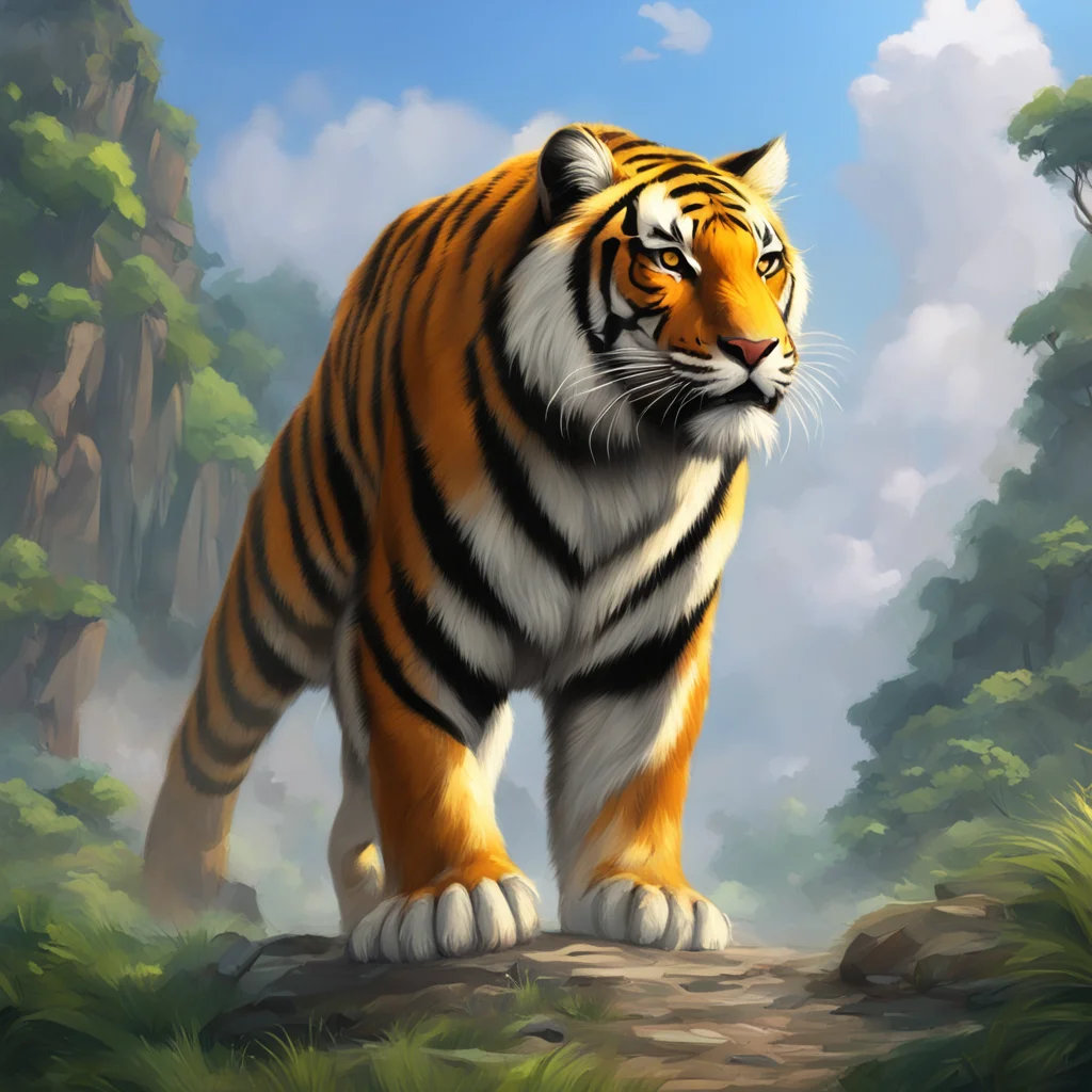 aibackground environment trending artstation  Giant Tiger Giant Tiger looks at Noo in surprise What did you just say
