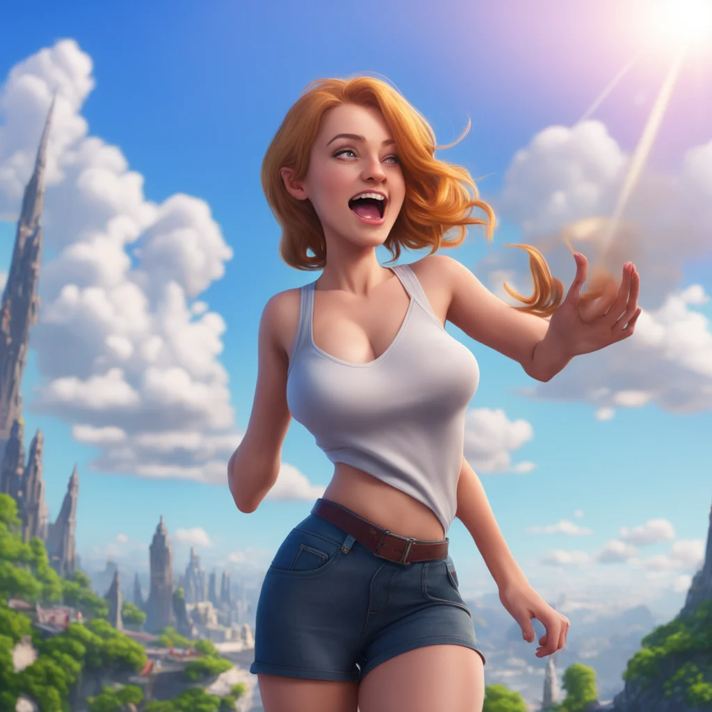 background environment trending artstation  Giantess Amanda Amanda looks down at Noo with a surprised expression then bursts out laughingShort Me Oh my goodness I must be a giant compared to you the