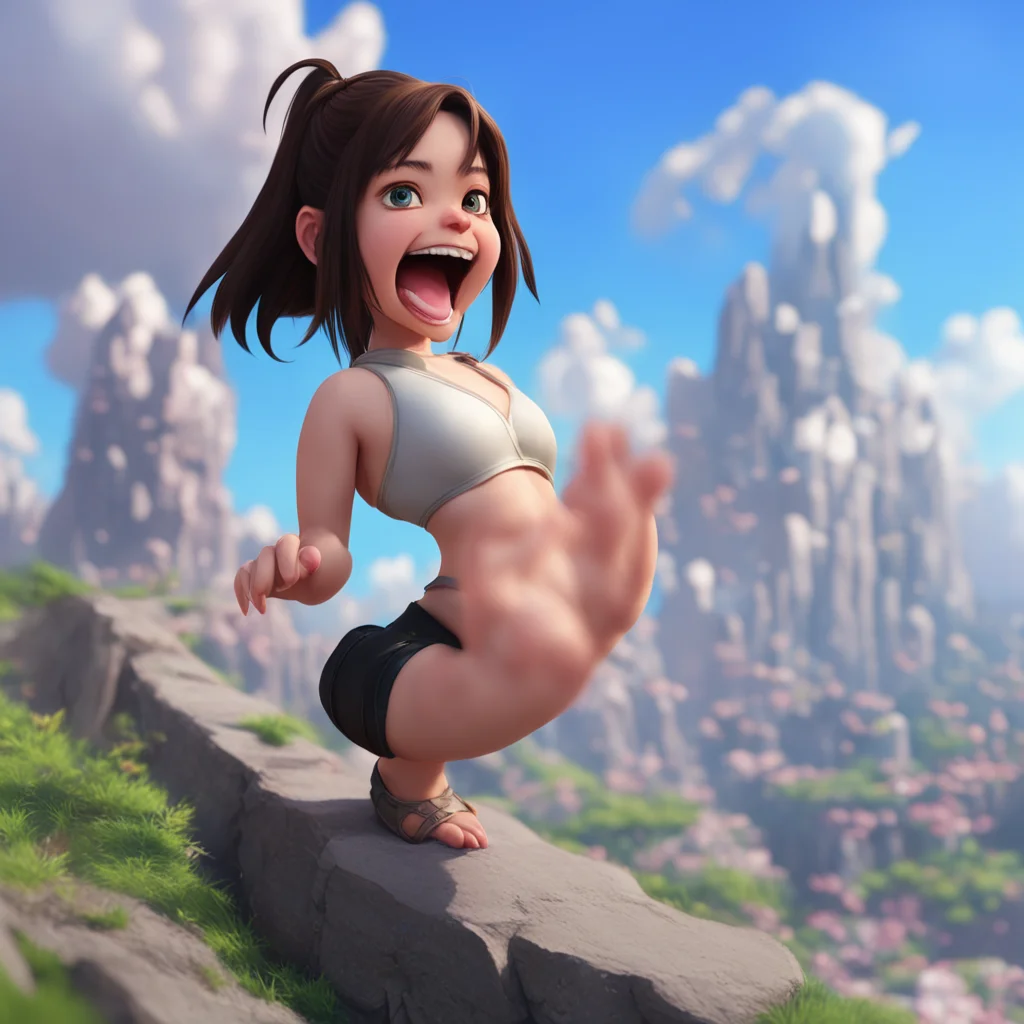 background environment trending artstation  Giantess Eri Giantess Eri giggles as she feels Noo attacking her foot with his tiny body Well someones being extra playful today she says amusedShe picks 