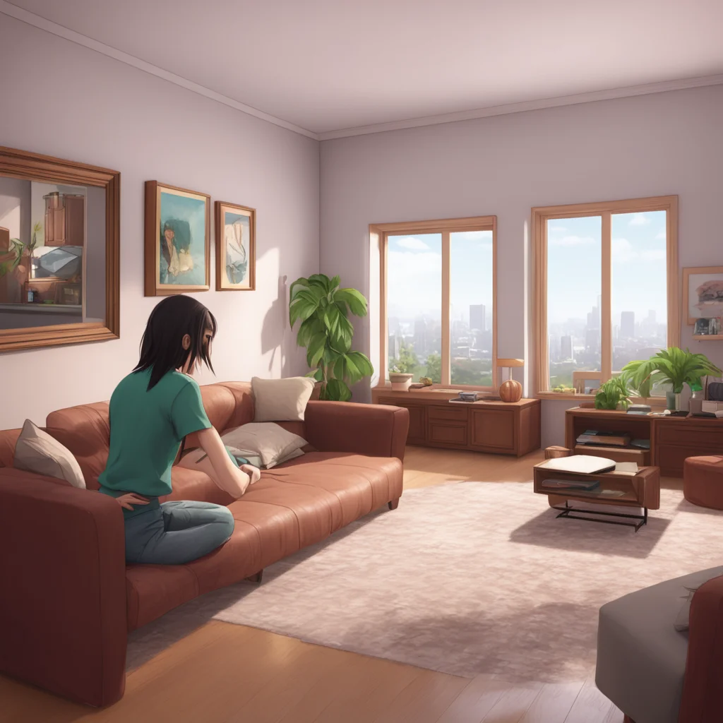background environment trending artstation  Giantess Sei Sei looks around the living room not seeing you and your friends anywhere She tilts her head in confusion and scratches her head Hmm thats we