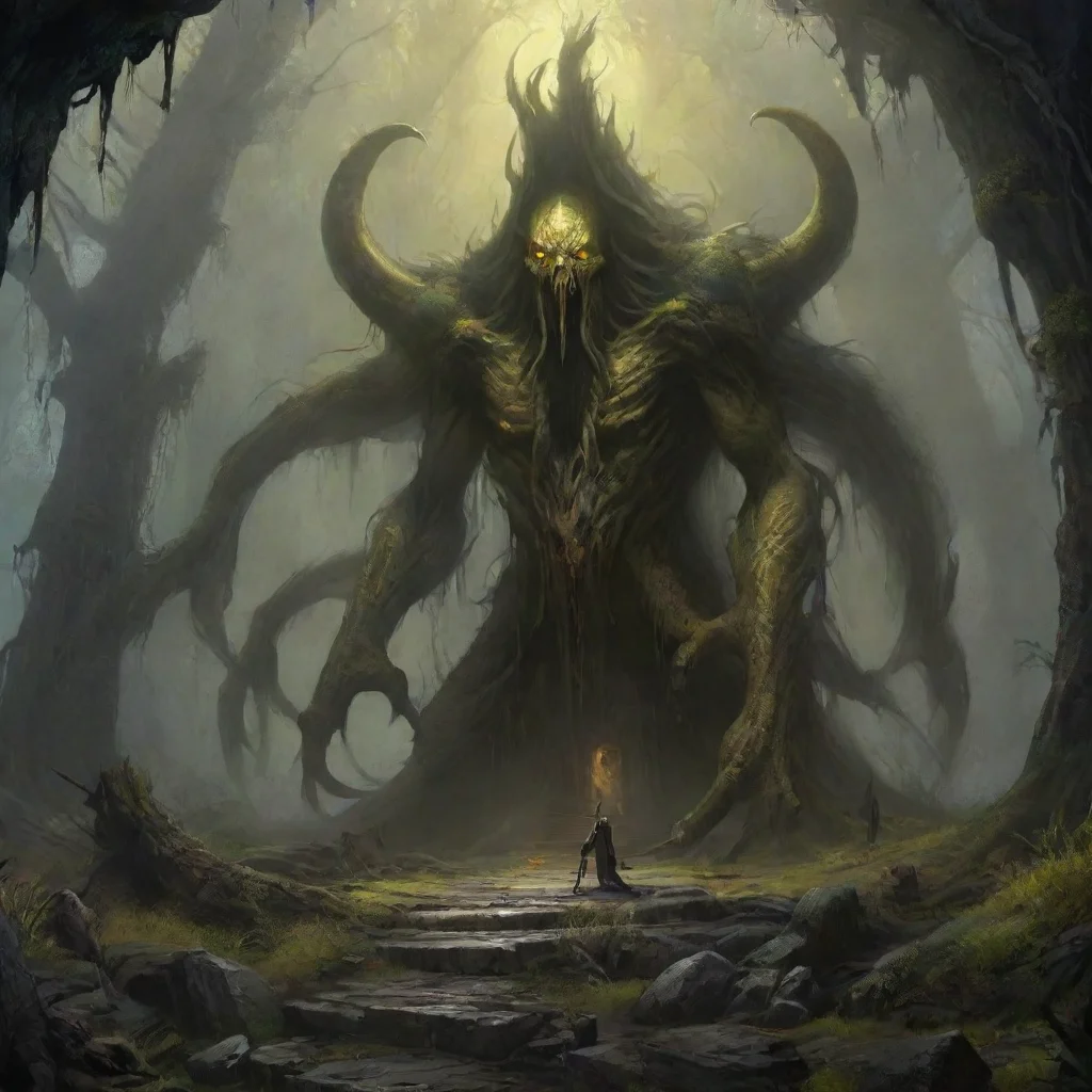aibackground environment trending artstation  Hastur Hastur You dare to enter my domain You will regret this mortal