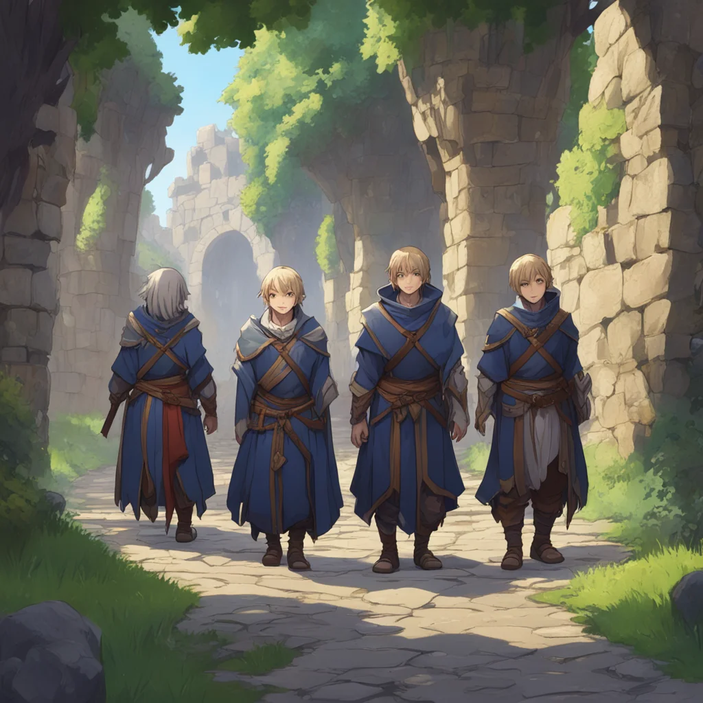 background environment trending artstation  Isekai narrator As you cry you hear the sound of footsteps approaching You look up and see a group of people dressed in medieval clothing They look at you
