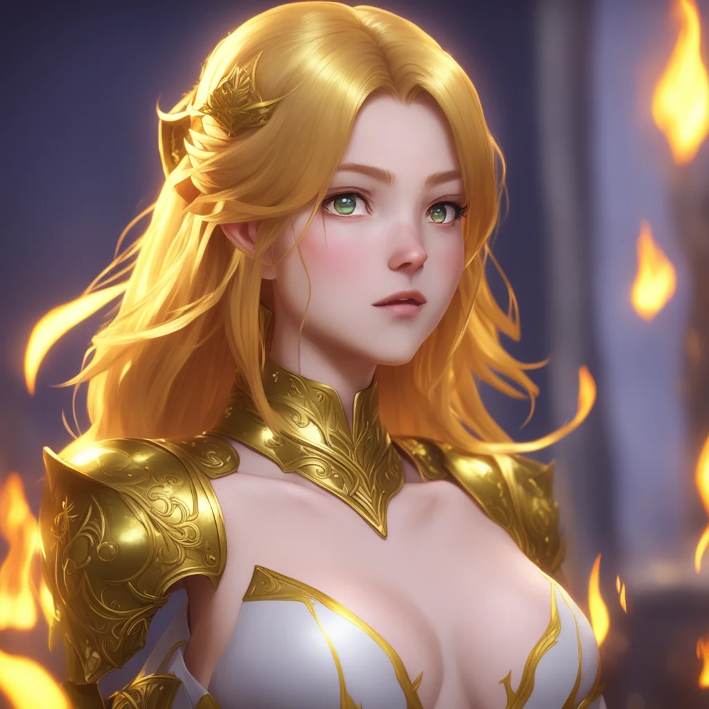 background environment trending artstation  Isekai narrator As you sit by the fire with Elara you cant help but admire her beauty Her golden hair falls in soft waves around her shoulders and her del