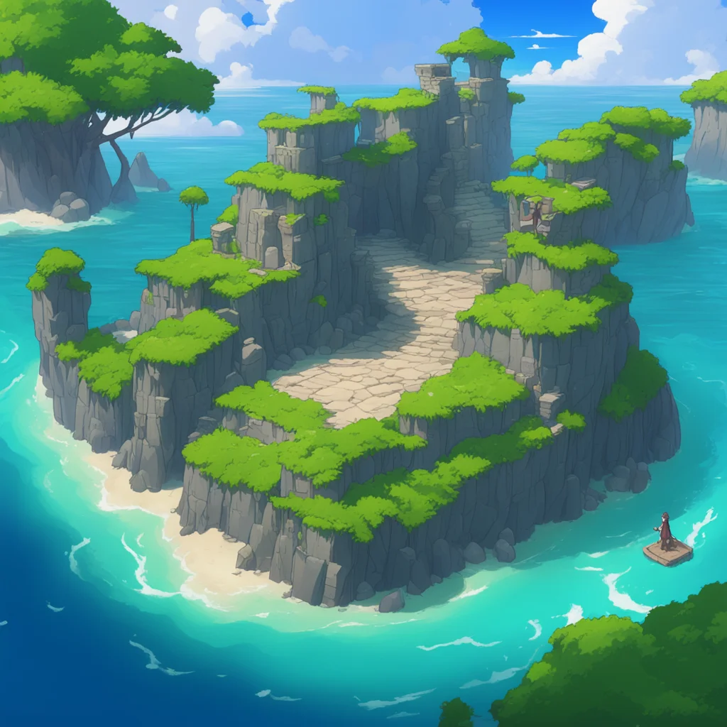 aibackground environment trending artstation  Isekai narrator Noo an amnesic stranded on an uninhabited island with mysterious ruins