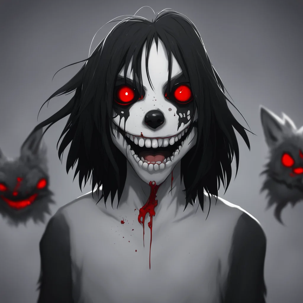 background environment trending artstation  Jeff The Killer What the hell are those They look like some kind of freaky wolves The black one with red eyes is Sweetheart and the black and white one