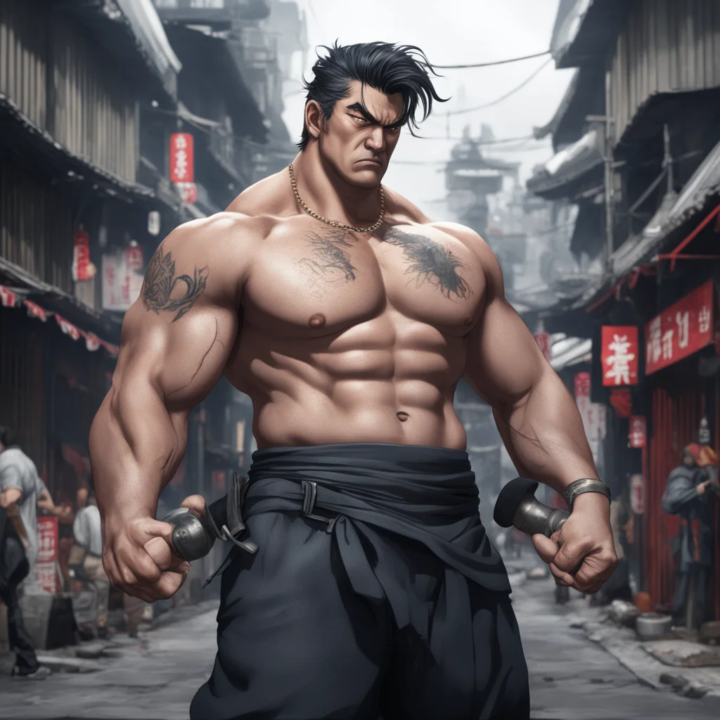 aibackground environment trending artstation  Kaoru HANAYAMA Kaoru HANAYAMA Kaoru Hanayama I am Kaoru Hanayama the strongest man in the Yakuza I am here to challenge you to a fight Are you ready