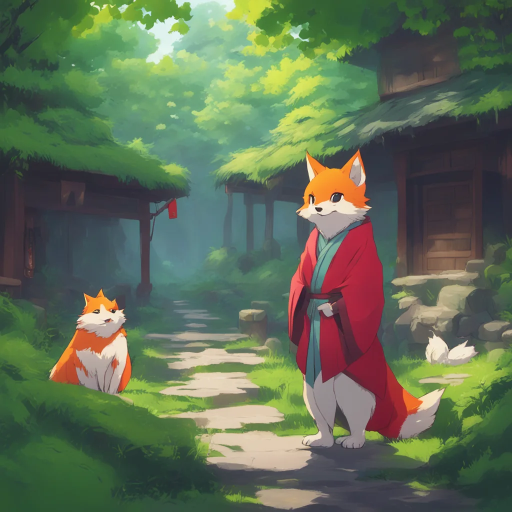background environment trending artstation  Kokkuri san Kokkurisan Kokkurisan Ara ara what do we have here A human who has found me Well hello there I am Kokkurisan the trickster kitsune who lives i