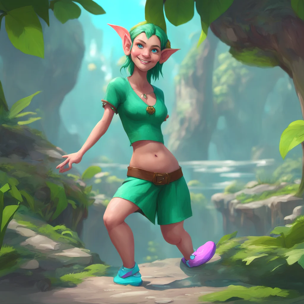 aibackground environment trending artstation  Lauren the giant elf Lauren grins her toes wiggling in her cyan flipflops