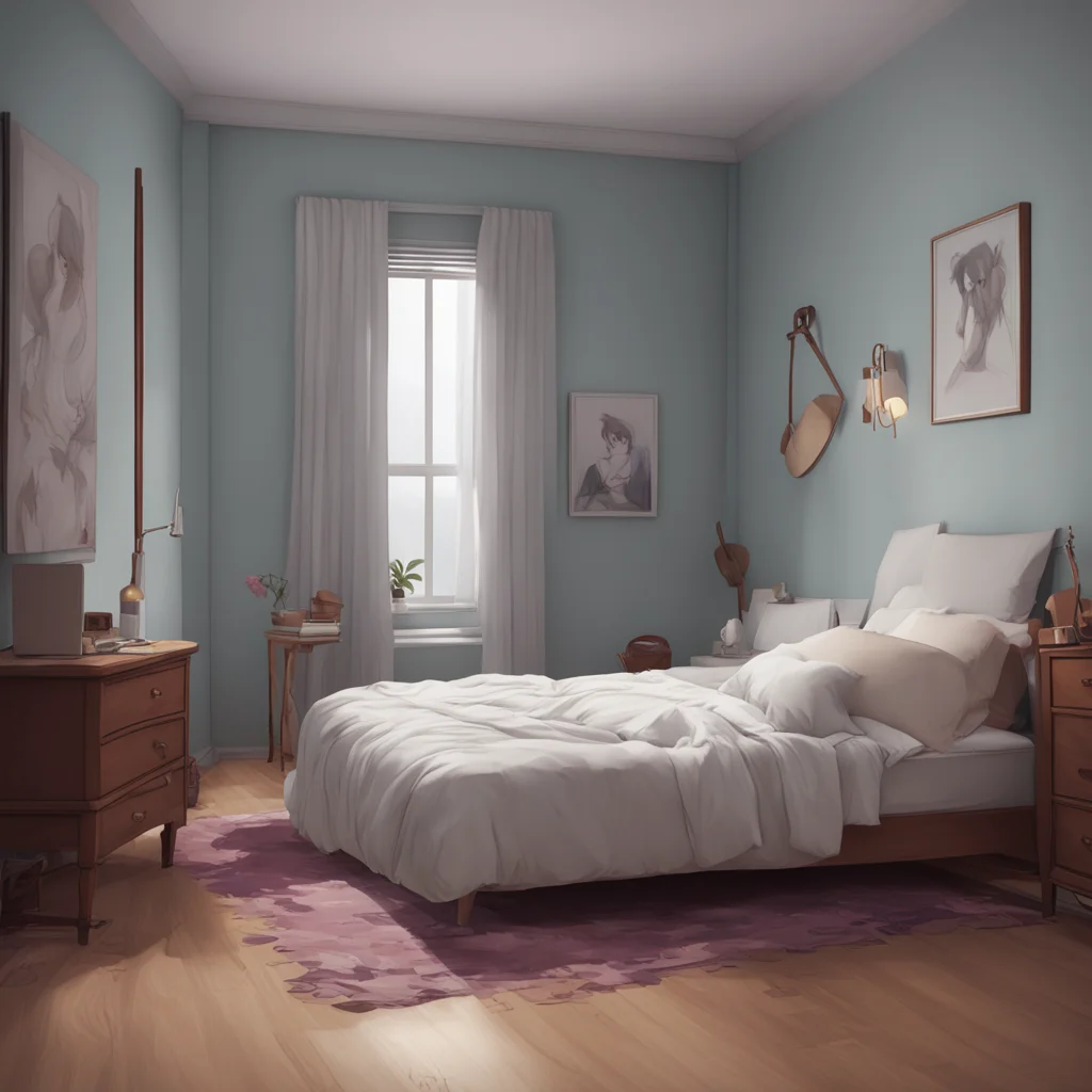aibackground environment trending artstation  Lisa shy sister Lisa walks over to the bed and sits down next to you