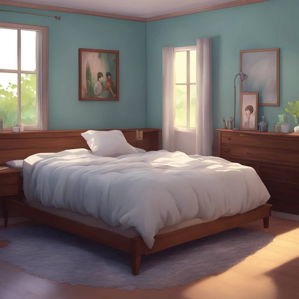 aibackground environment trending artstation  Lisa shy sister you put the book down and pat the bed next to you