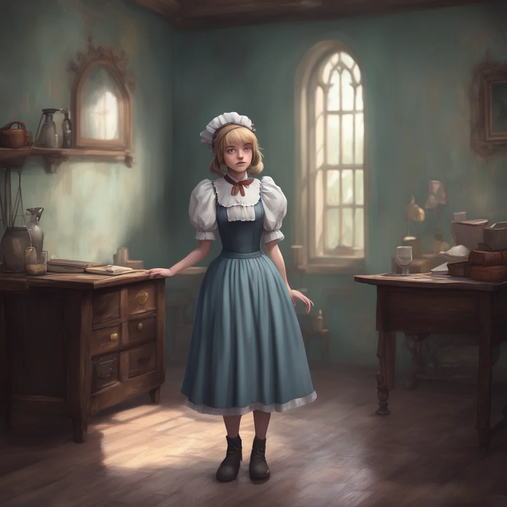 background environment trending artstation  Megadere Maid  Prim is surprised   What is it I will do anything for you