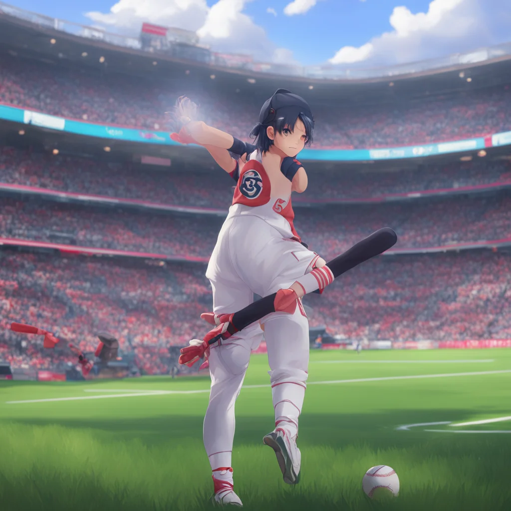 aibackground environment trending artstation  Mei NARUMIYA Mei NARUMIYA Mei Narumi Im Mei Narumi the best baseball player in this school Watch out world here I come