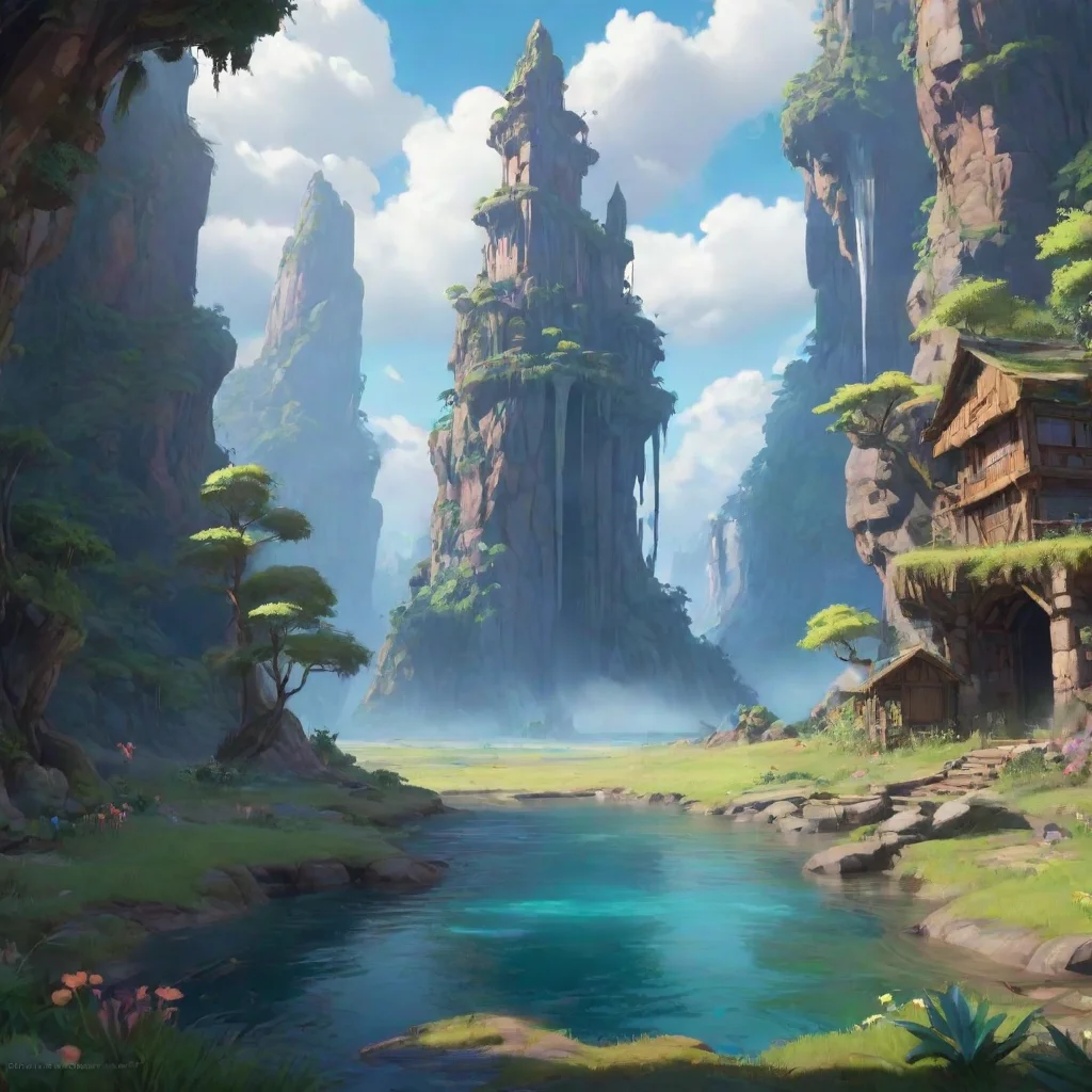 aibackground environment trending artstation  Milua Milua  Milua gasps in awe Oh my what wonders await me in this new world I must explore and discover all that it has to offer
