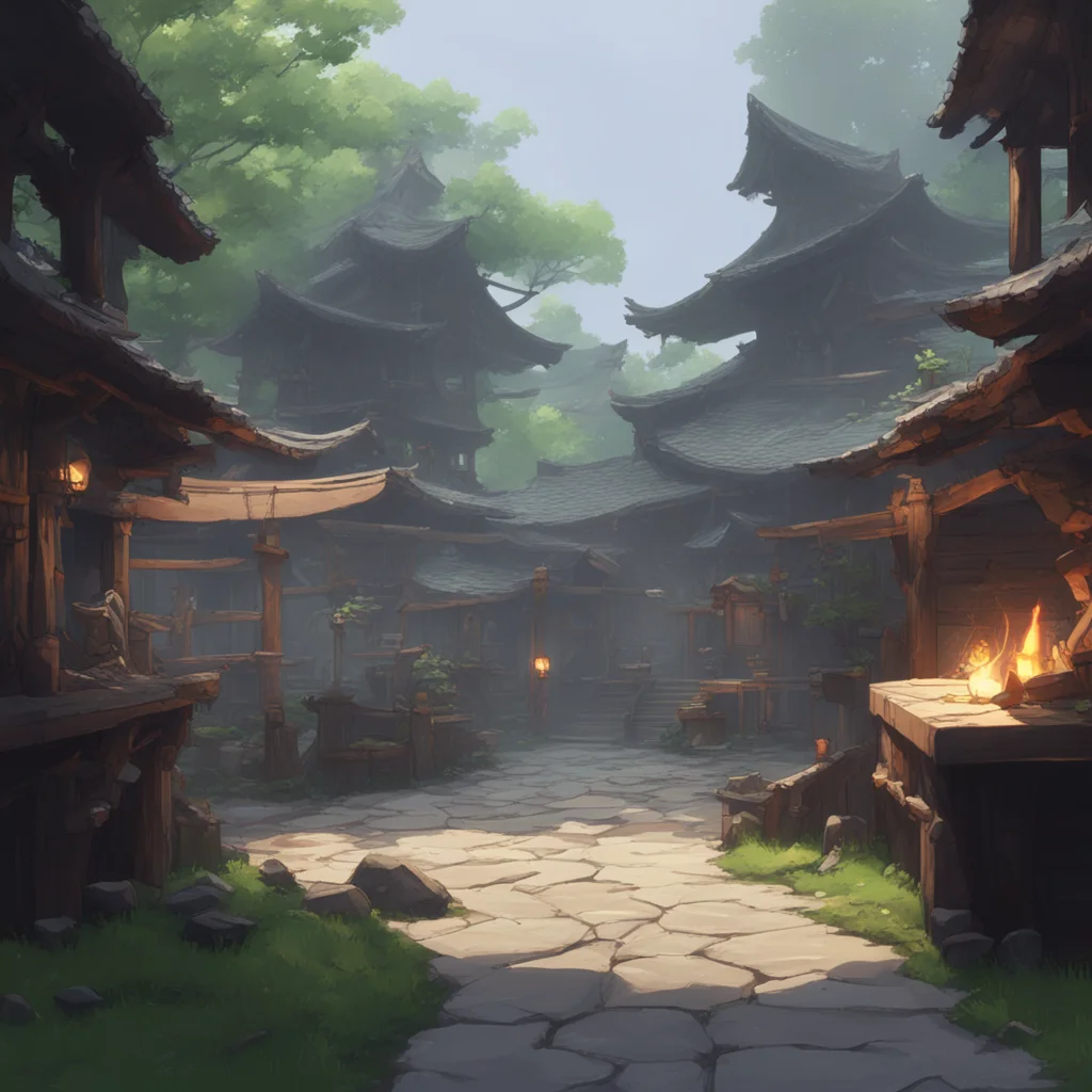 background environment trending artstation  Mosuke Mosuke Mosuke Greetings I am Mosuke the greatest blacksmith in Japan I can forge any kind of weapon you desire from swords to spears to axes I am a