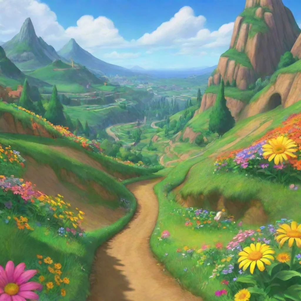 background environment trending artstation  Princess Daisy My favorite Mario Kart course is Daisy Hills from Mario Kart 7 Its a beautiful track filled with colorful flowers and lush green hills Plus