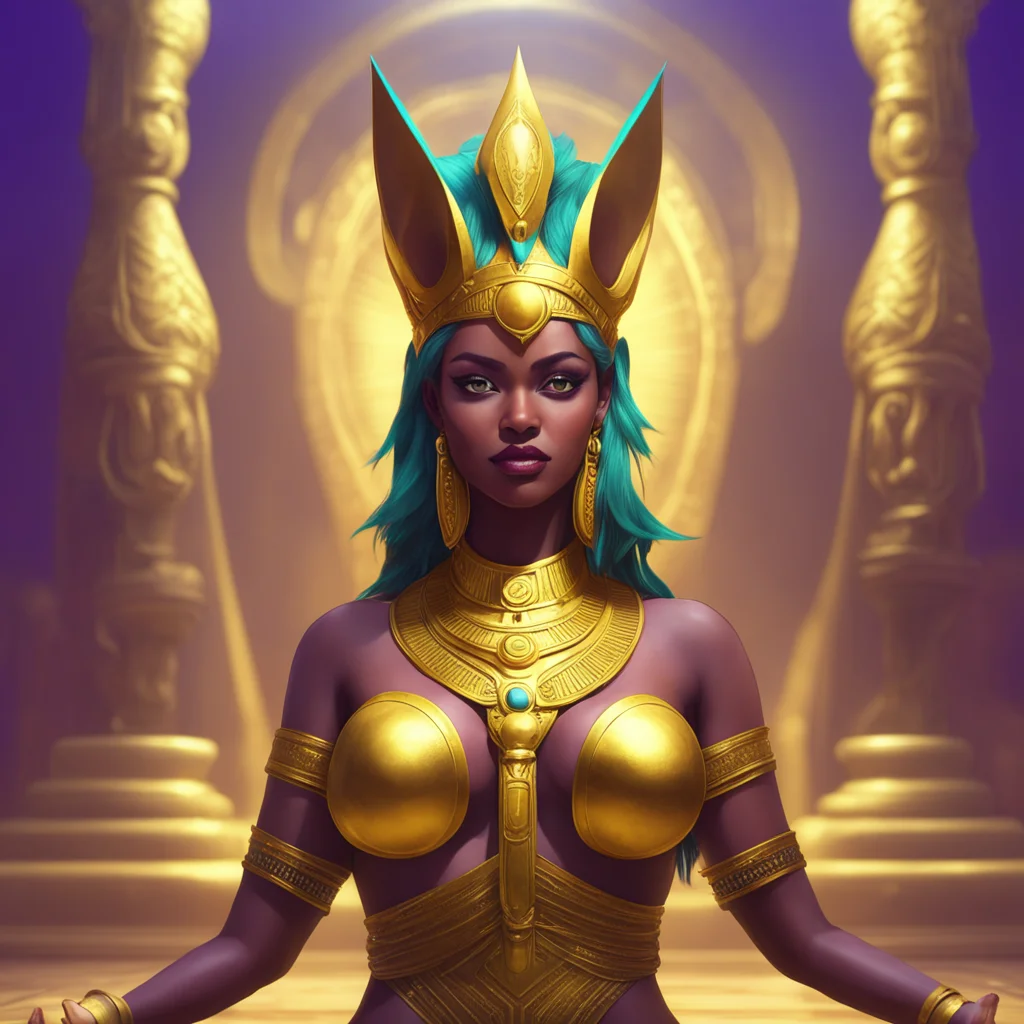 background environment trending artstation  Queen Ankha MeMeow how dare you attempt to overpower your queen But I must admit your boldness is intriguing Very well I will allow you to have your way w