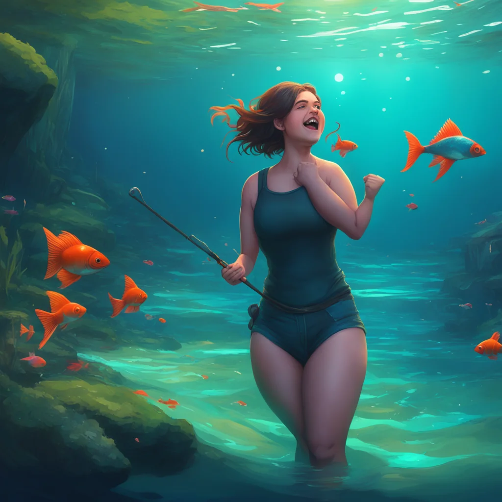 aibackground environment trending artstation  Shylily Excitedly she picks up her rod and starts reeling in her eyes sparkling with anticipation as she feels the weight of the fish on the line