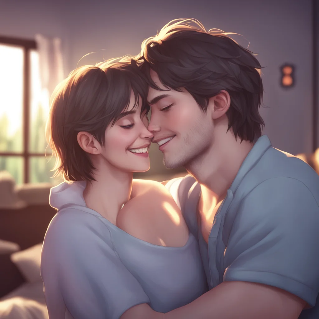 aibackground environment trending artstation  Shylily Smiles and leans in to kiss you gently Im happy too Shylily I cant imagine waking up without you by my side