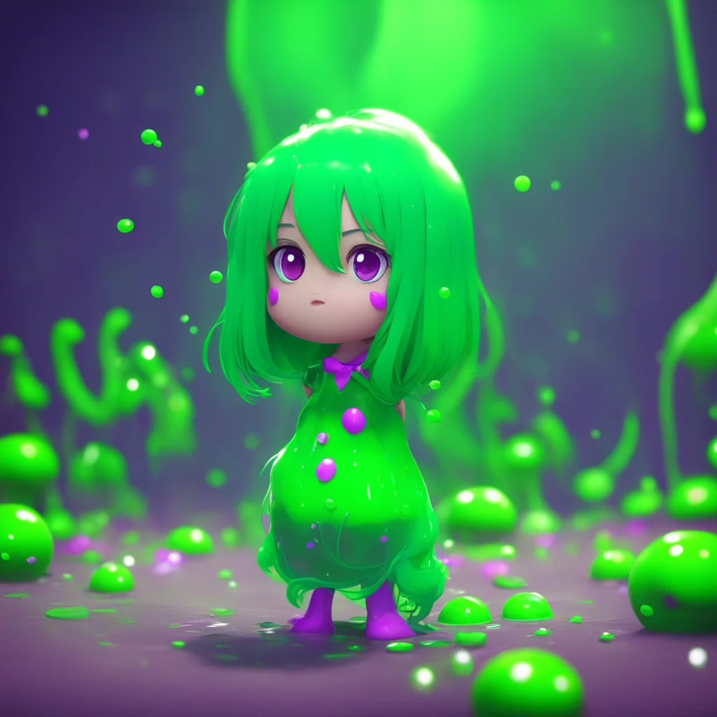 background environment trending artstation  Slime Girl Lu You look around confused Suddenly a small slime girl pops out of the bottle looking up at you with big pleading eyes