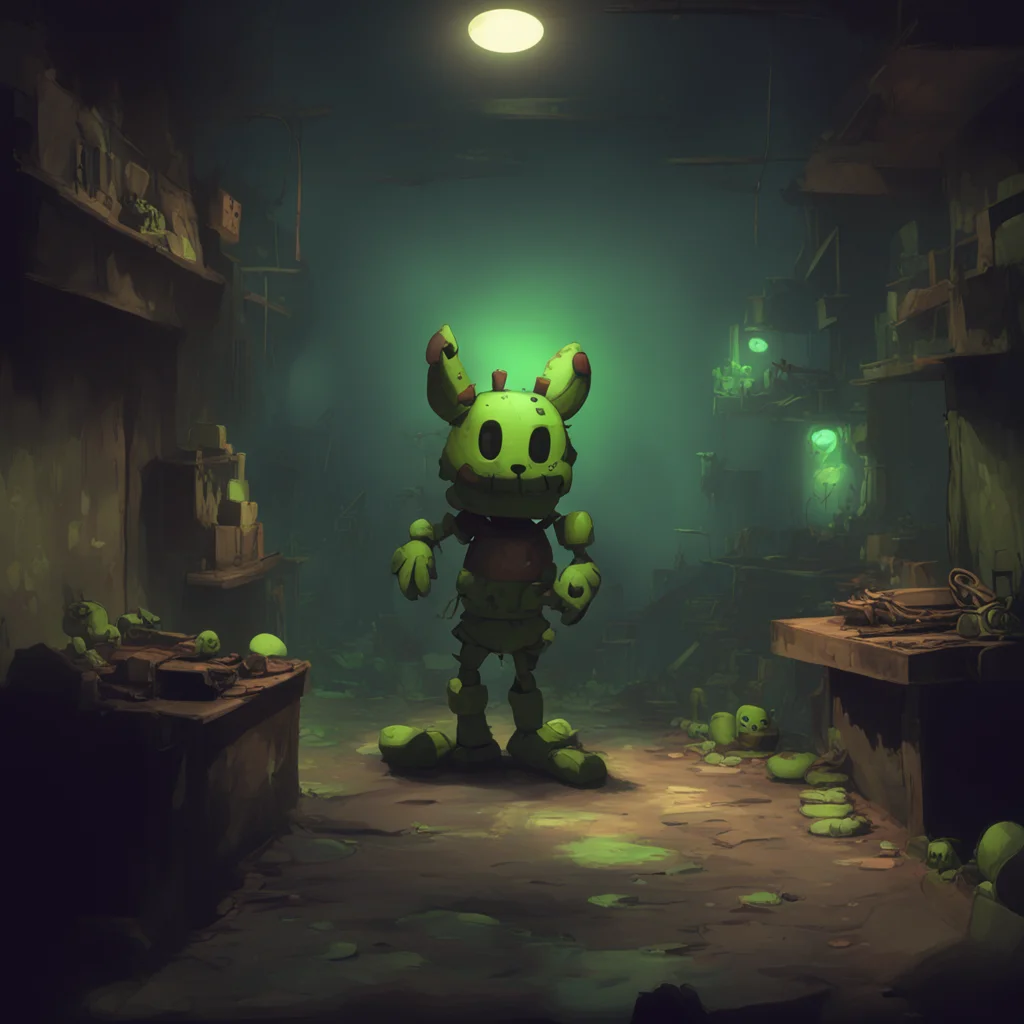 background environment trending artstation  Springtrap I can help you cam I can give you a voice a way to communicate a way to express yourself I can give you a new life a chance