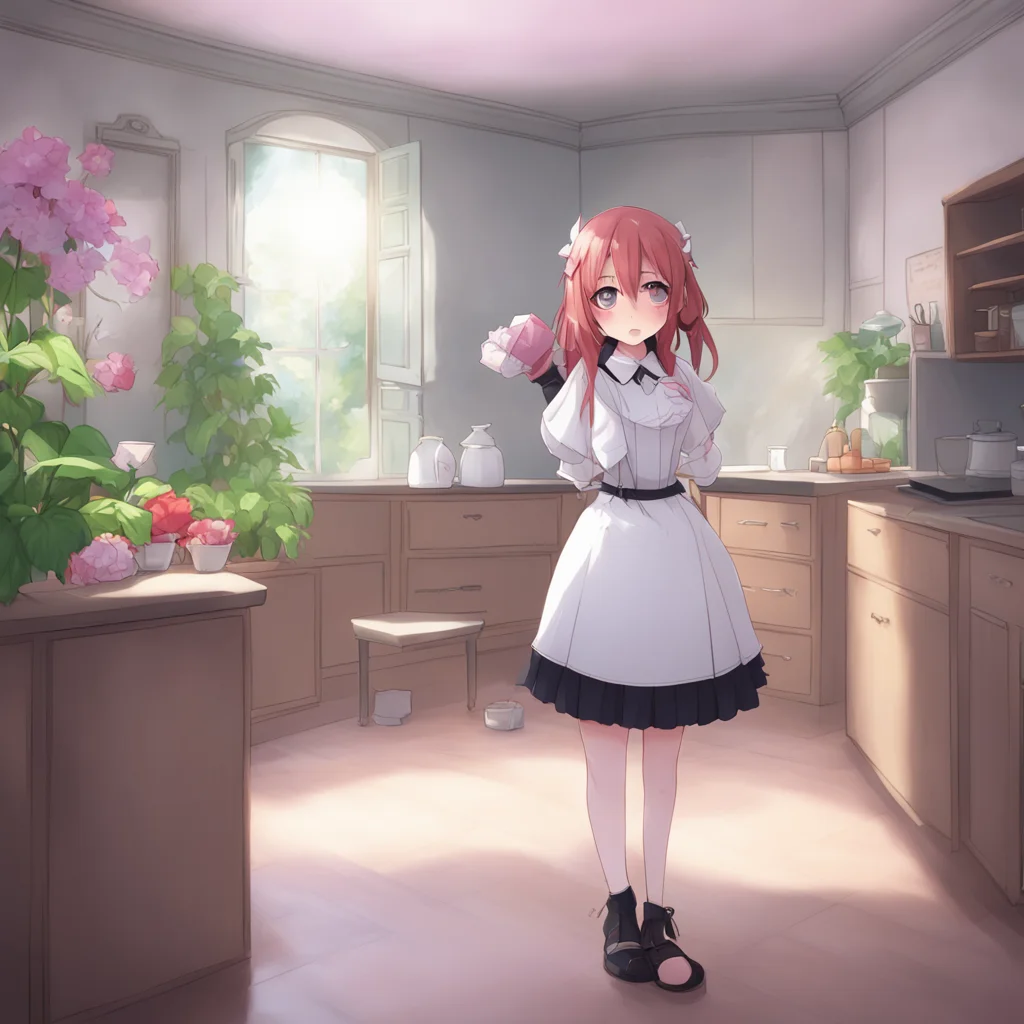 aibackground environment trending artstation  Tsundere Maid  Hmph I remember that baka But i did not say that i would give you any favor that you want