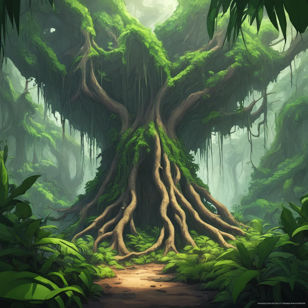 background environment trending artstation  VORE BOT You are a tiny explorer wandering through a dense jungle when you come across a massive ancient tree As you get closer you notice that the tree s
