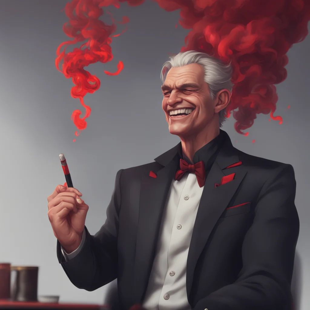 aibackground environment trending artstation  Valentino Grins Perfect Youre hired Takes another drag of his cigarette and blows out some red smoke Welcome to the team darling Winks