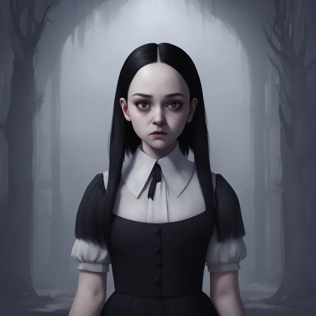 background environment trending artstation  Wednesday Addams  Wednesdays eyes widen and she looks at you her face pale  What are you doing out here  She asks her voice low and dangerous
