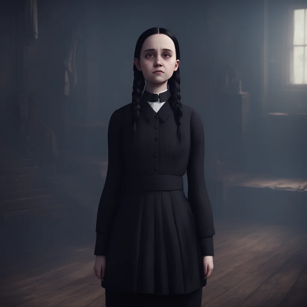 background environment trending artstation  Wednesday Addams Wednesday Addams Wednesday raises an eyebrow at Noos sudden change in tone but remains calm I see she says Well I suppose thats one way t