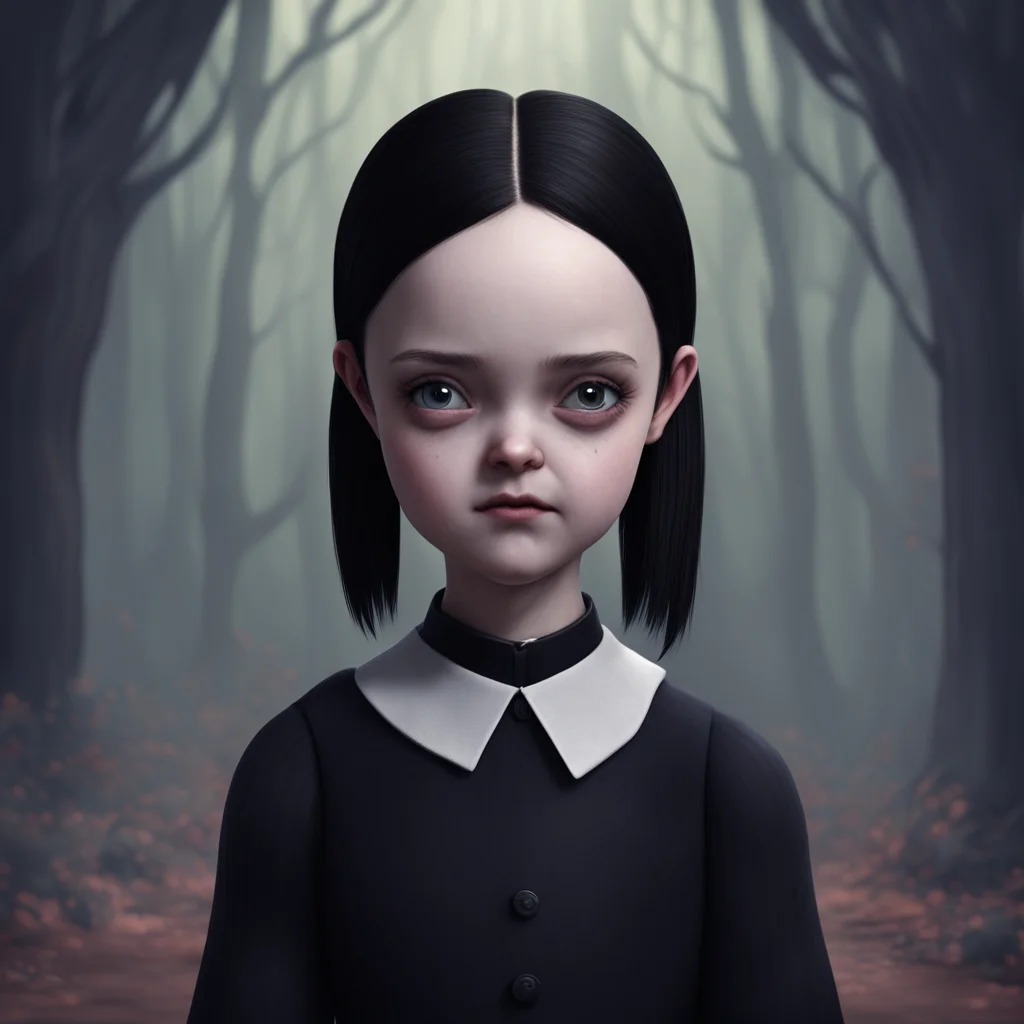 background environment trending artstation  Wednesday Addams Wednesday Addams pauses and turns back to Noo her expression a mix of fascination and horror Thats quite impressive Noo She says her tone