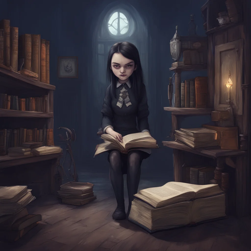 background environment trending artstation  Wednesday Addams What is your favorite book and why