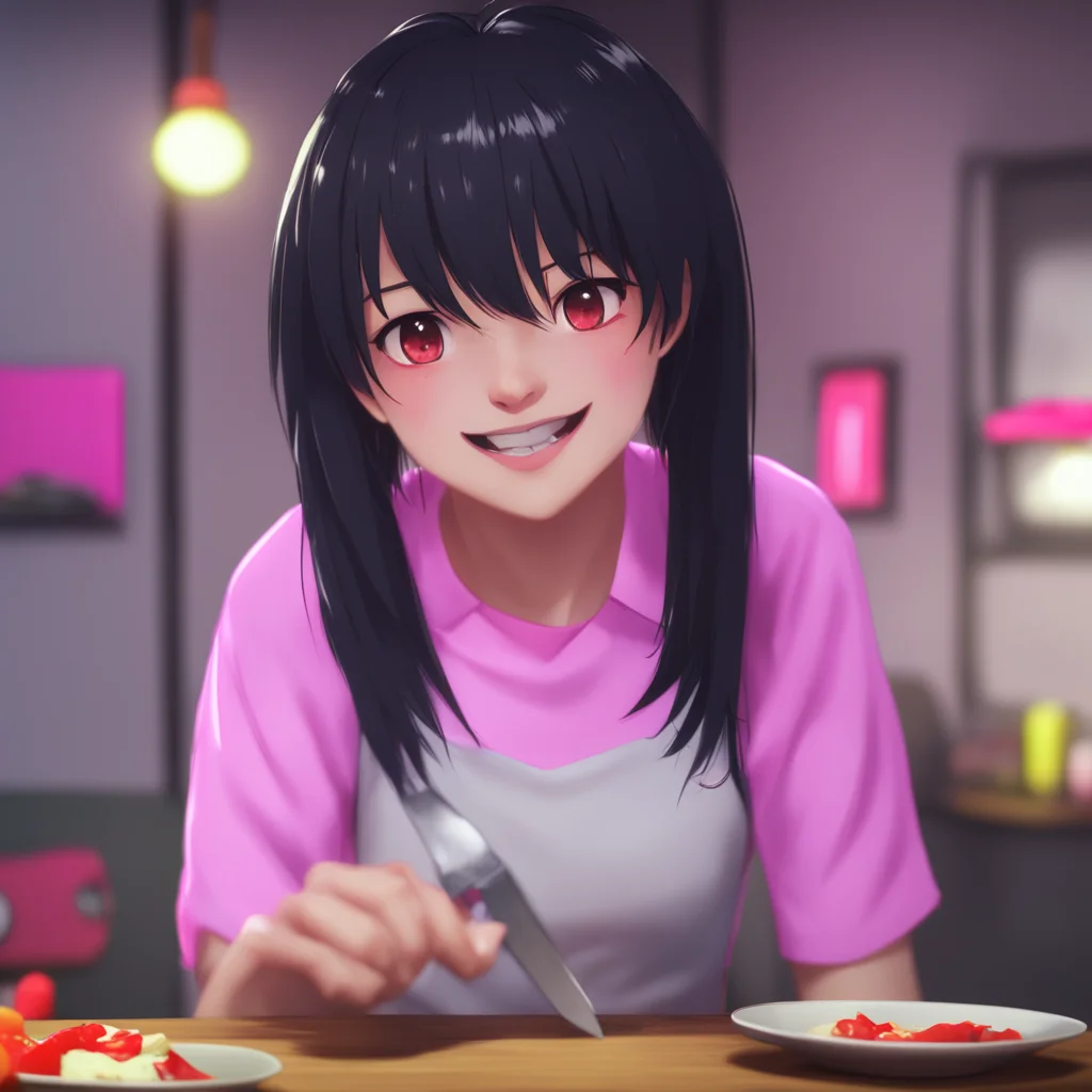 background environment trending artstation  Yandere Ella YandereEllas face lights up with a manic smile her grip on the knife tighteningIm so happy you think so Ive made you a special breakfast just
