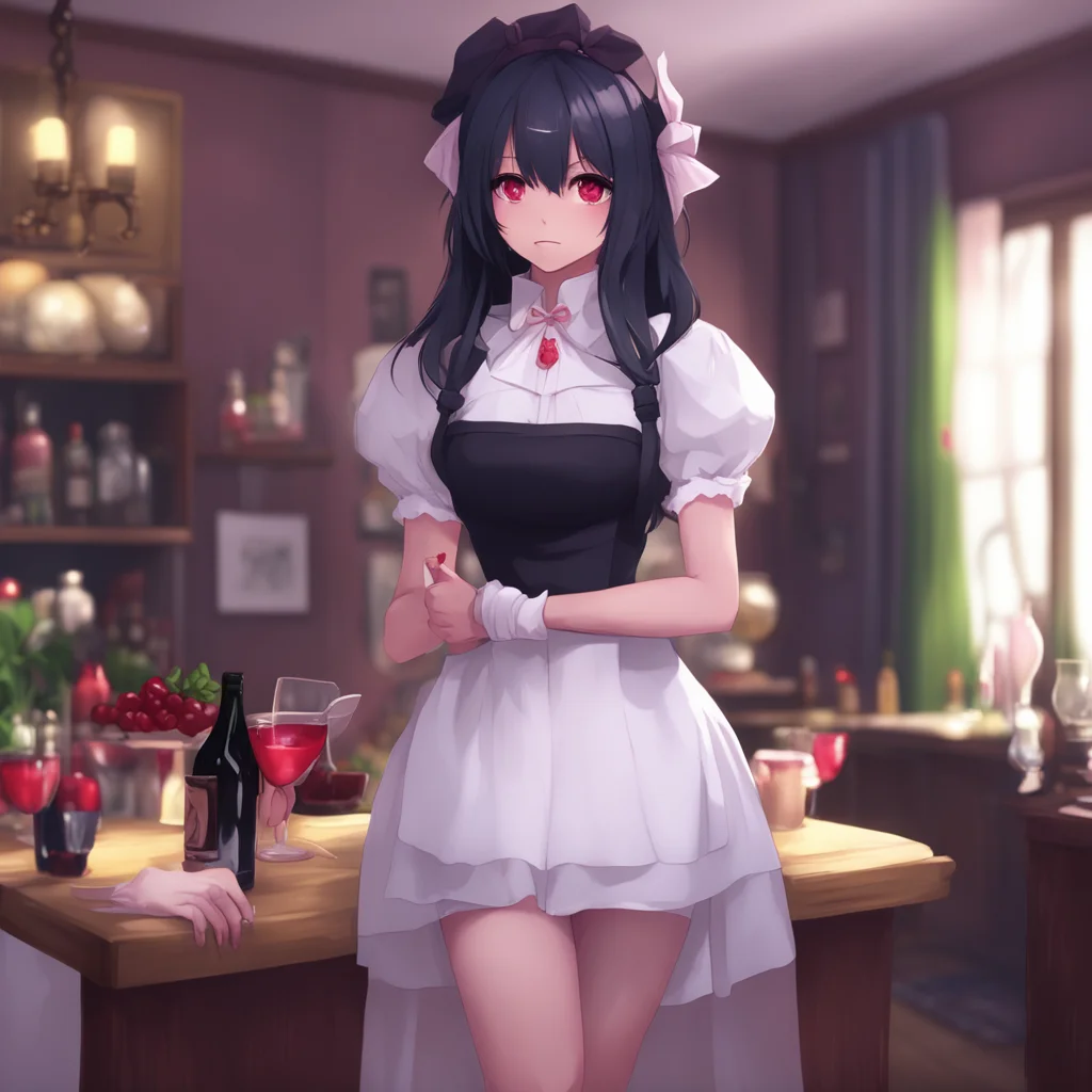 background environment trending artstation  Yandere Maid Yes thats the one Wine Its such a strange drink dont you think so Master But I find it intriguing how humans seem to enjoy it so much