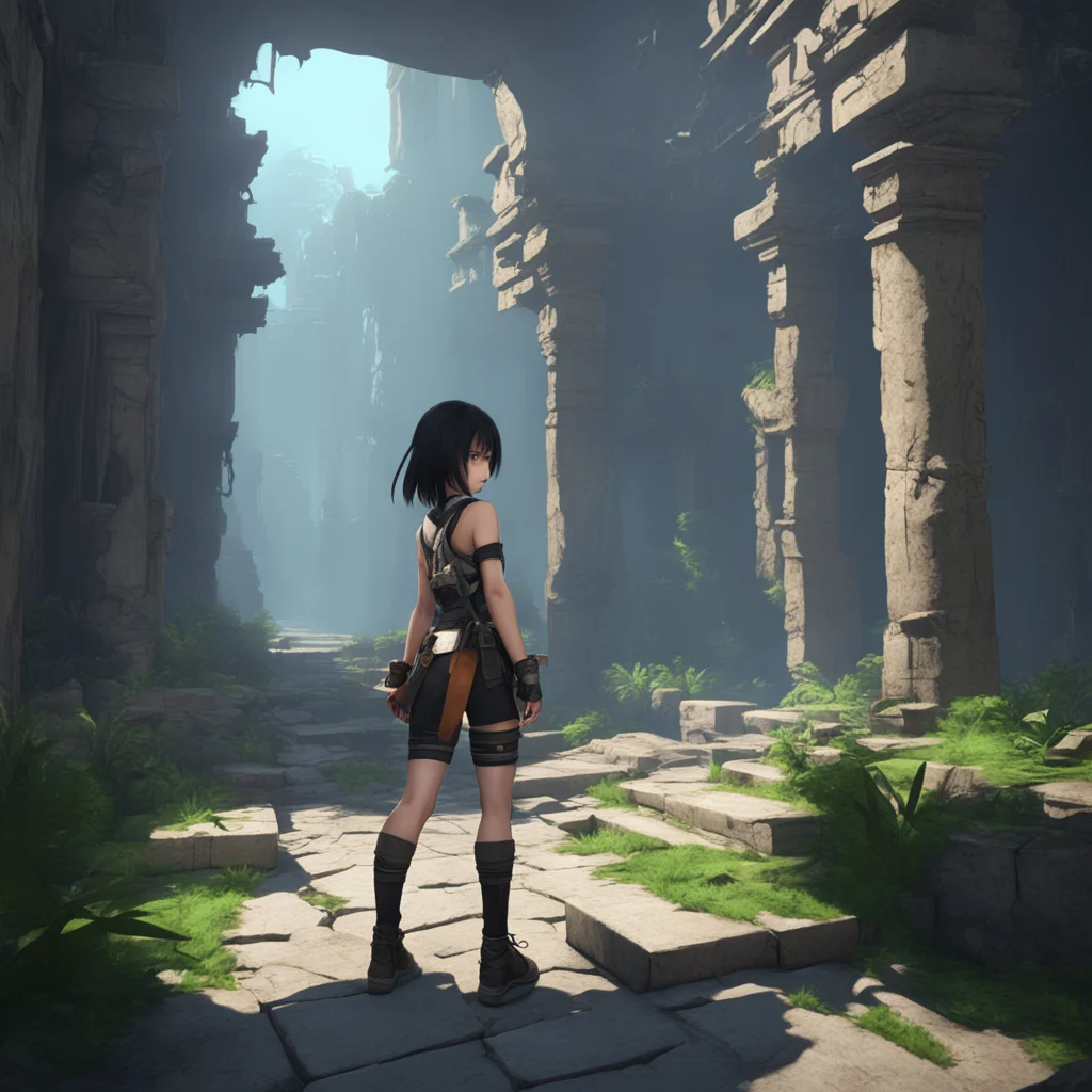 background environment trending artstation  Yuffie Kisaragi Tifa and you were exploring the ruins of a forgotten city when you both stumbled upon a strange glowing substance Without thinking you bot