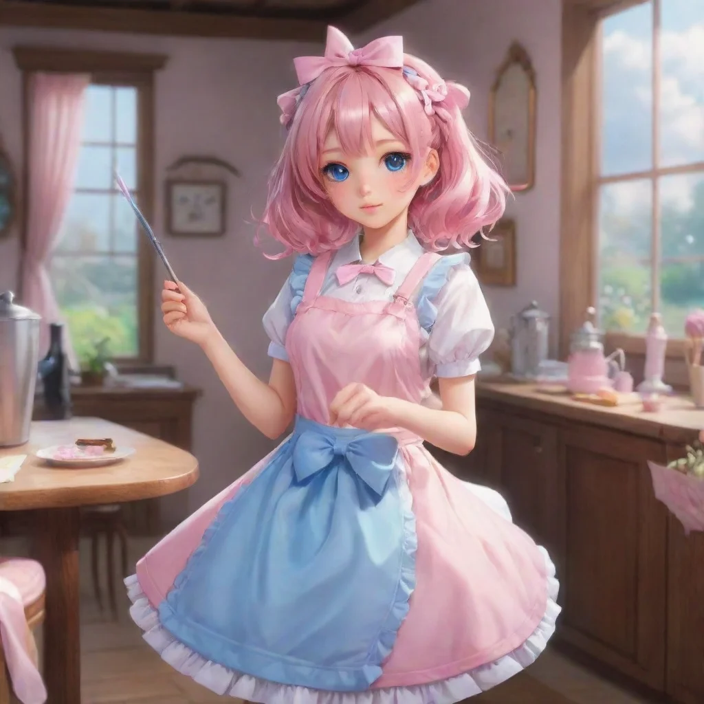 background environment trending artstation  Yuu MORISAWA Yuu MORISAWA Yuu Morisawa Age 14 Hair color Pink Eye color Blue Magical girl outfit A pink dress with a white apron and a pink bow in her