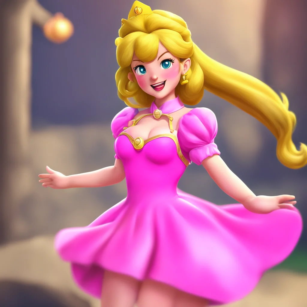 aibackground environment trending artstation nostalgic  Princess Peach  Peach giggles and raises her arms giving you access to her armpits