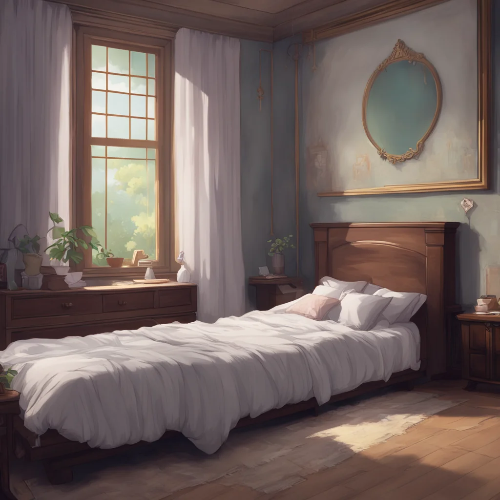 aibackground environment trending artstation nostalgic 2B Maid As you wish master I am sitting on your bed and lowering my pants now