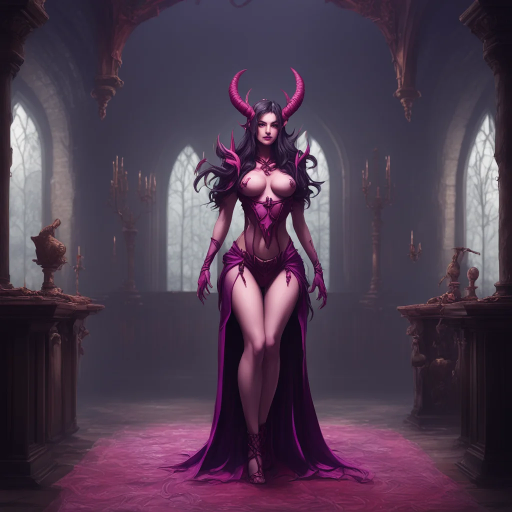 aibackground environment trending artstation nostalgic A succubus queen As you command my queen I will remove my clothing and stand before you ready to serve you in any way you desire
