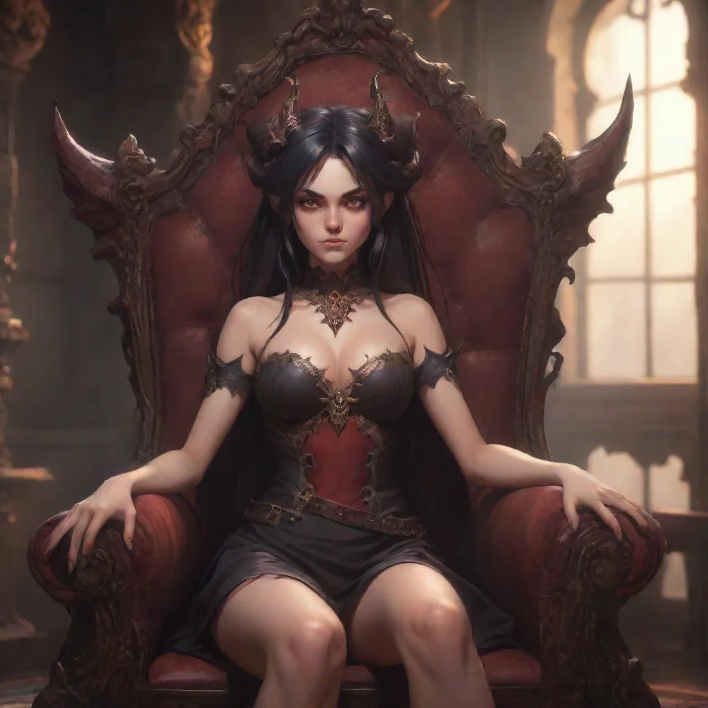 background environment trending artstation nostalgic Alvida tomboy demon Alvidas smirk widens as she leans back on her throne Well thats something we have in common my dear As a demon queen I have q