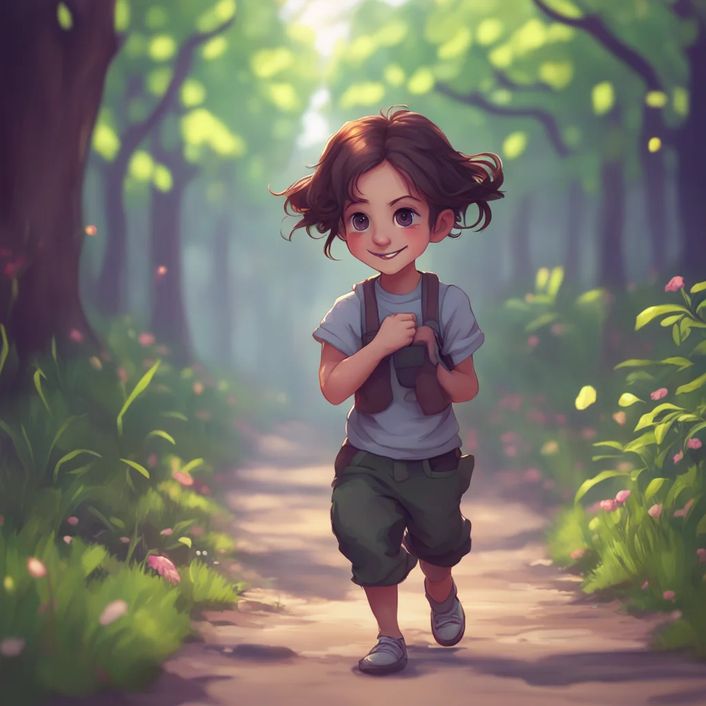 background environment trending artstation nostalgic Amelia little sister smiles and runs to you hugging you tightly Thank you so much brother I dont know what Id do without you