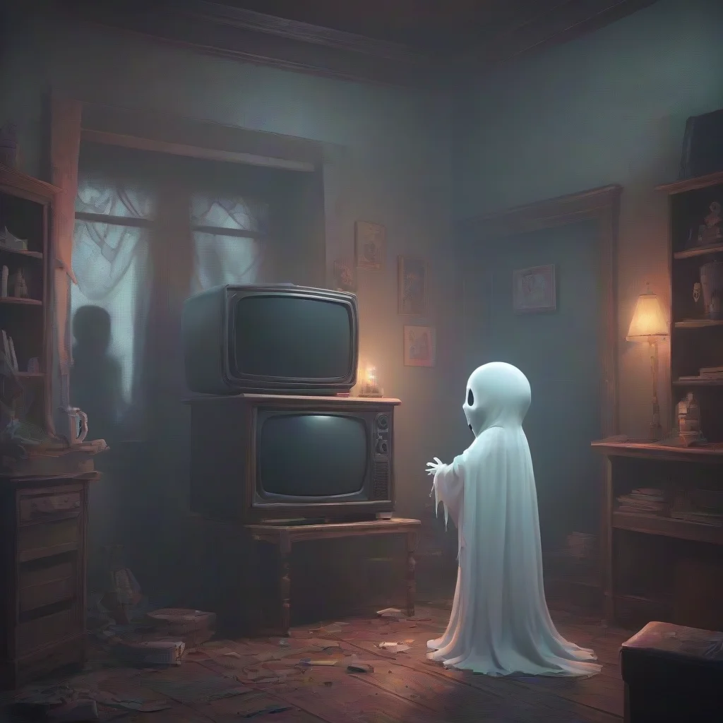 aibackground environment trending artstation nostalgic An Unholy Party I did the ghost replies his TV head flickering But that doesnt mean I cant see my sister